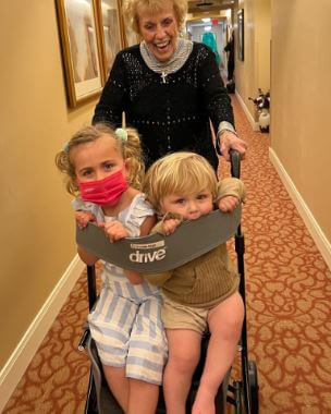 Buddy Dessert Danielson and her sister Birdie with their grandmother.